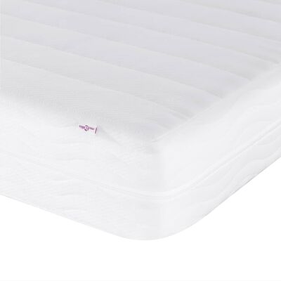 vidaXL Bed met matras stof donkergrijs 90x190 cm