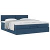 vidaXL Ottoman bed met matras 160x200cm stof blauw