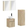 vidaXL Badkamermeubelset 4 st Sonoma Eiken Bewerkt hout en glas