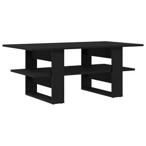 vidaXL Salontafel Zwart Eiken 102 x 55 x 42 cm Bewerkt hout