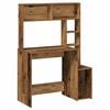 vidaXL Bureau met schappen 100x45x140 cm bewerkt hout oud houtkleurig