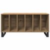vidaXL Platenkast met plank artisanaal eikenkleurig 100 x 38 x 48 cm