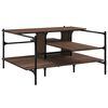 vidaXL Salontafel 100x100x48,5 cm bewerkt hout bruin eikenkleur