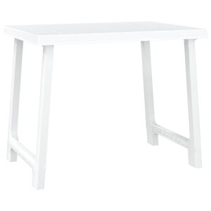 vidaXL Campingtafel hout-look 79x56x64 cm PP wit