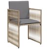 vidaXL 7-delige Tuinset met kussens poly rattan beige