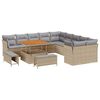 vidaXL Tuinbankenset 13 st Beige poly rattan