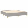 vidaXL Boxspring met matras stof lichtgrijs 180x200 cm