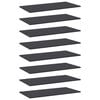 vidaXL Wandschappen 8 st 80x40x1,5 cm spaanplaat grijs
