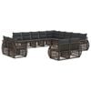 vidaXL Tuinbankenset 13 st Grijs en Donkergrijs poly rattan