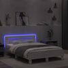 vidaXL Bedframe met hoofdeinde en LED wit 120x190 cm