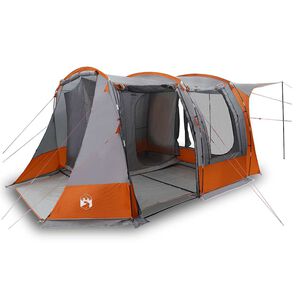 vidaXL Autotent waterdicht grijs en oranje