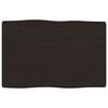 vidaXL Tafelblad natuurlijke rand 60x40x(2-4) cm eikenhout donkerbruin