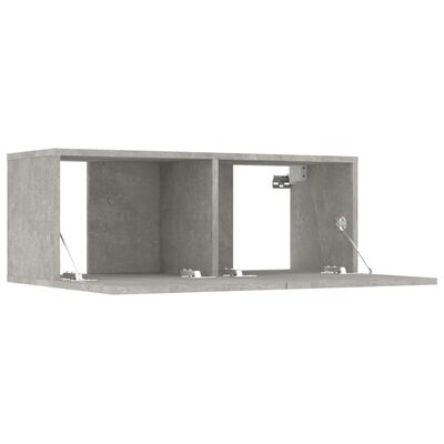 vidaXL Tv-meubels 2 st 80x30x30 cm bewerkt hout betongrijs