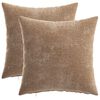 vidaXL Kussensloop 2 st HEERLEN Bruin 40 x 40 cm Chenille Stof