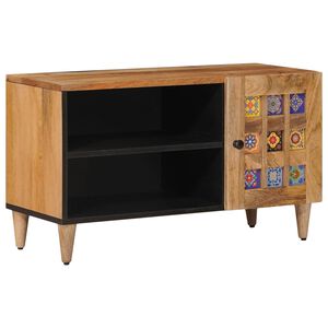 vidaXL TV-kast met opslag Naturel 80 x 33 x 46 cm Massief Mango Hout