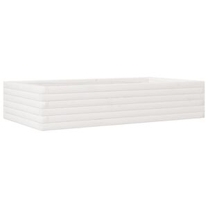 vidaXL Plantenbak 110x60x23 cm massief grenenhout wit