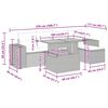 vidaXL 6-delige Loungeset met kussens poly rattan beige