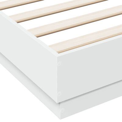 vidaXL Bedframe bewerkt hout wit 160x200 cm