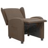 vidaXL Fauteuil verstelbaar stof taupe