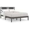 vidaXL Bedframe massief hout grijs 120x190 cm