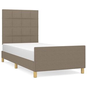 vidaXL Bedframe zonder matras 80x200 cm stof taupe