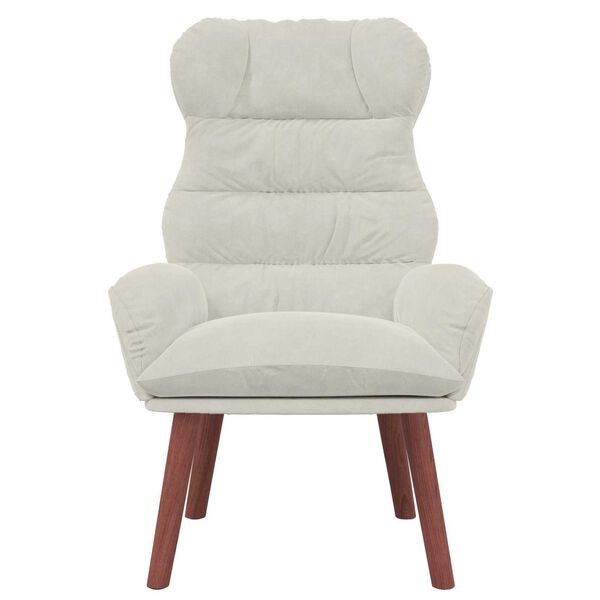 vidaXL Fauteuil Crème 69 x 74 x 93 cm Fluweel