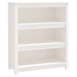 vidaXL Boekenkast 80x35x97 cm massief grenenhout wit
