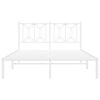 vidaXL Bedframe met hoofdbord metaal wit 140x190 cm