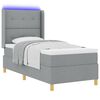 vidaXL Boxspringbed met matras Lichtgrijs 140 x 200 cm Stof