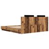 vidaXL Bedframe met Hoofdeinde Oud Hout 200 x 200 cm Bewerkt hout