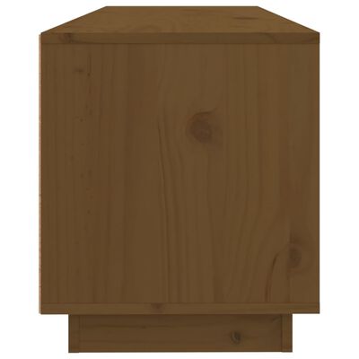 vidaXL Tv-meubel 100x34x40 cm massief grenenhout honingbruin