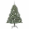 vidaXL Kunstkerstboom met 300 LED Groen 180 cm PVC en Plastic en Staal