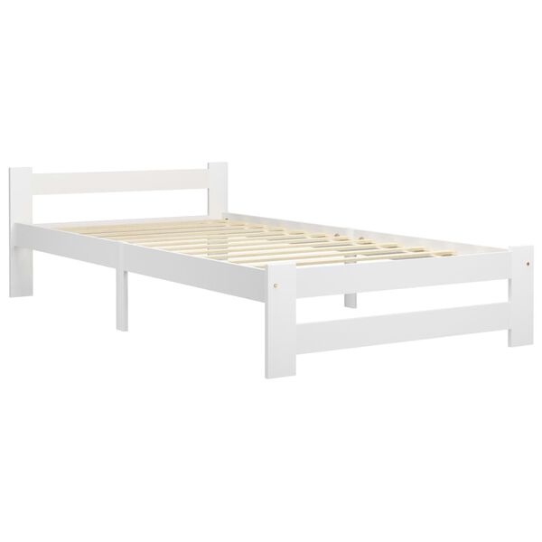 vidaXL Bedframe met 2 lades massief grenenhout wit 100x200 cm