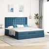 vidaXL Ottoman bed met matrassen en LED's 160x200cm fluweel