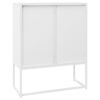 vidaXL Hoge kast 80x35x100 cm staal wit