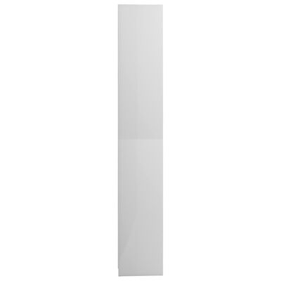 vidaXL Badkamerkast 30x30x183,5 cm spaanplaat hoogglans wit