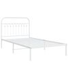 vidaXL Bedframe met hoofdbord metaal wit 100x200 cm
