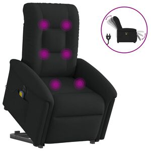 vidaXL Sta-op-massagestoel elektrisch verstelbaar stof zwart