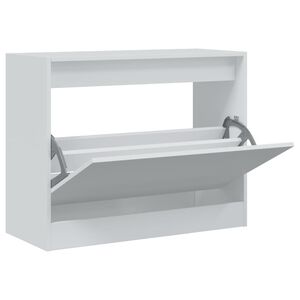 vidaXL Schoenenkast 80x34x63 cm bewerkt hout wit