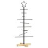 vidaXL Metalen kerstboom met standaard Zwart 90 cm Poedergecoat staal