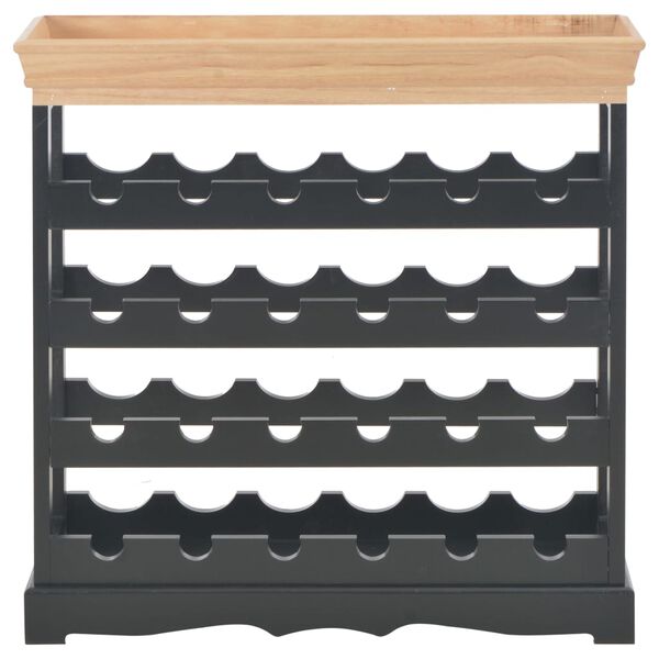 vidaXL Wijnkast 70x22,5x70,5 cm MDF zwart