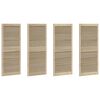 vidaXL Kastdeur 4 pcs Naturel 140,5 x 2,1 x 59,5 cm Massief grenenhout