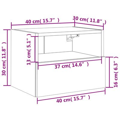 vidaXL Tv-wandmeubels 2 st 40x30x30 cm bewerkt hout wit