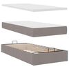 vidaXL Ottoman bed met matras en LED's 80x200cm stof taupe