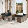 vidaXL Tuin Sofa Set met kussen 9 pcs Grijs poly rattan