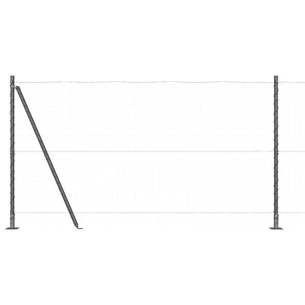 vidaXL Afrasteringspaal 52 pcs Grijs 3,2 x 3,2 x 150 cm