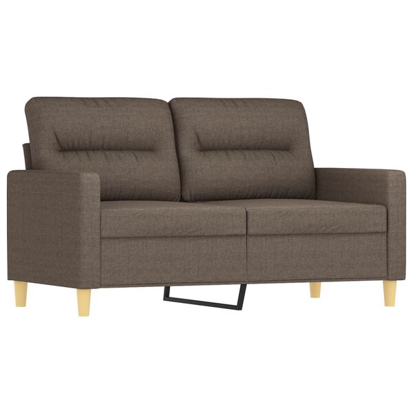 vidaXL 3-delige Loungeset met sierkussens en kussens stof taupe
