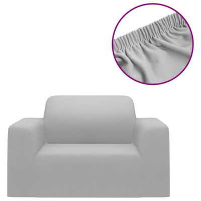 President leeftijd Aanpassen vidaXL Stretch meubelhoes voor bank grijs polyester jersey online kopen |  vidaXL.be