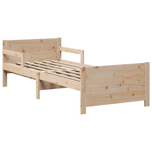 vidaXL Bedframe met hoofdeinde Bruin 80 x 200 cm Bewerkt hout