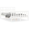 vidaXL Bedframe zonder matras massief grenenhout wit 140x200 cm